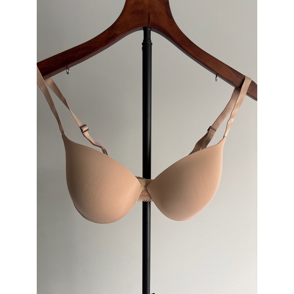 Calvin Klein T-Shirt Bra Women 34D Beige Seamless Underwire Padded F3646
